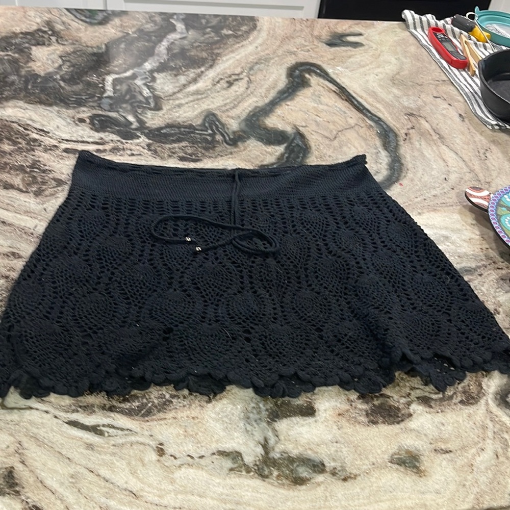 Gretchen Scott black mini skirt